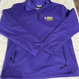 Colosseum LSU Tigers Purple Quarter-Zip Sweater Large